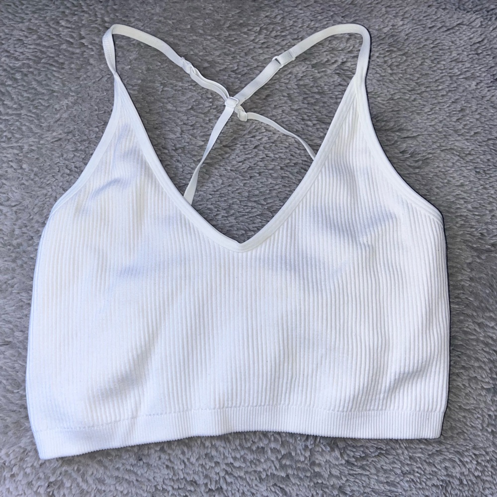 White Aerie athletic bra- top